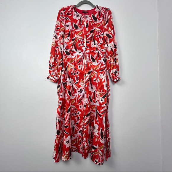 Massimo Dutti JACQUARD DRESS WITH LACE TRIM DETAIL - Picture 16 of 16